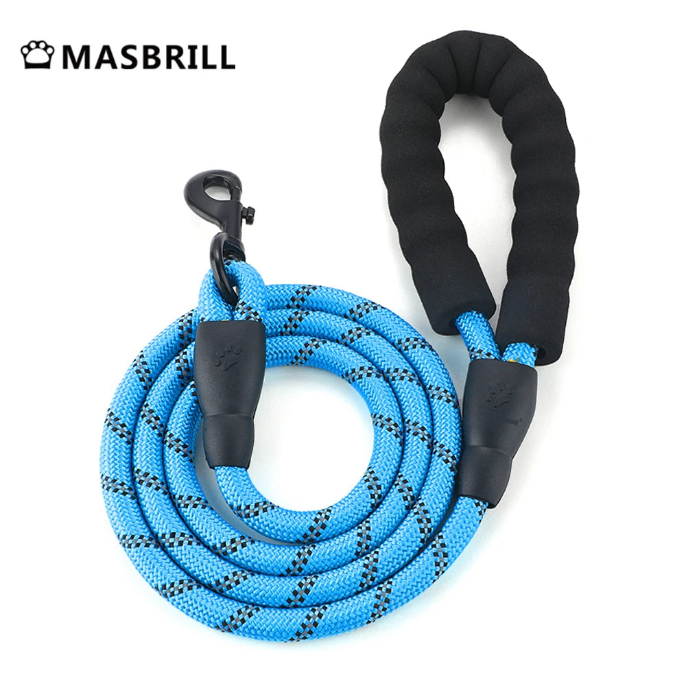 MASBRILL  No Pull Nylon Adjustable Reflective Dog Harness with 2 Metal Leash Hooks