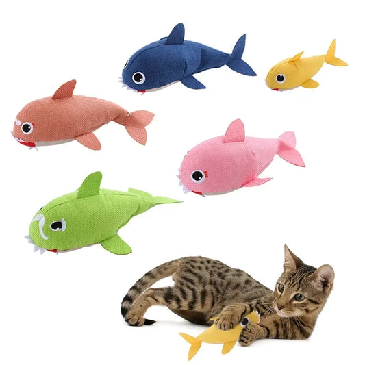 New linen series plush cat toy contains sound paper
