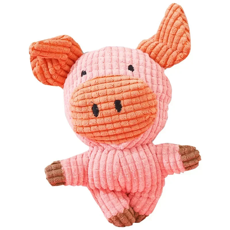 Bite Resistant  Cute Animal Shape Lion Rabbit Squeaky Toys