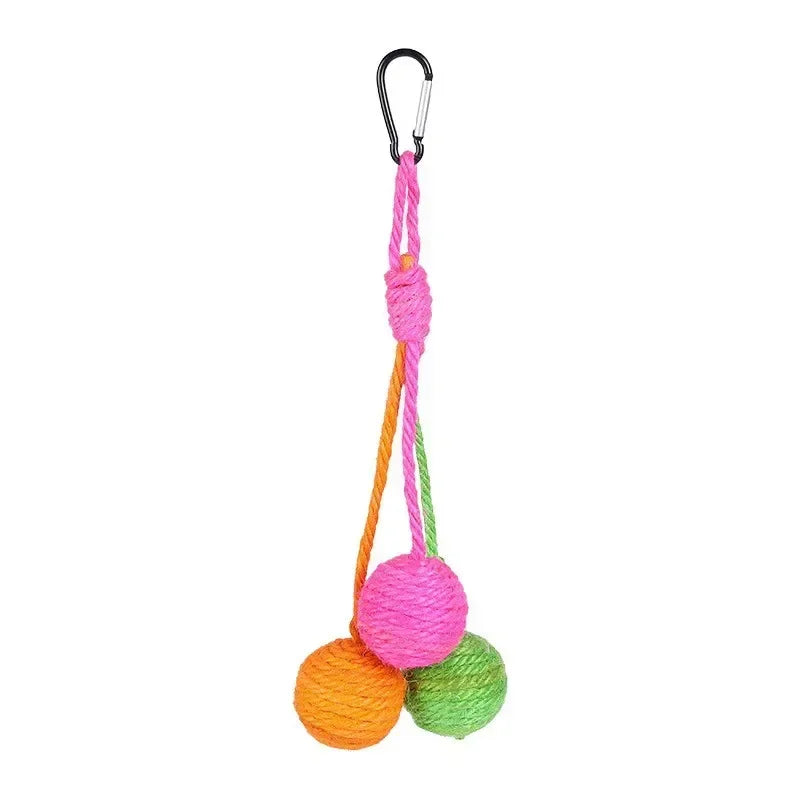 Cat Hanging Sisal Ball, Relieve Boredom, Chewing Scratching Toy