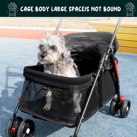 4 Wheels Dog Cat Stroller