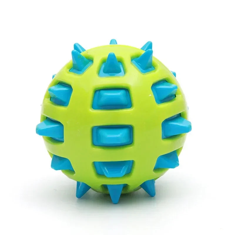 Dog Chew Toy 12cm ball with TPR Spikes, Molar Cleaning, Indestructible, Interactive,