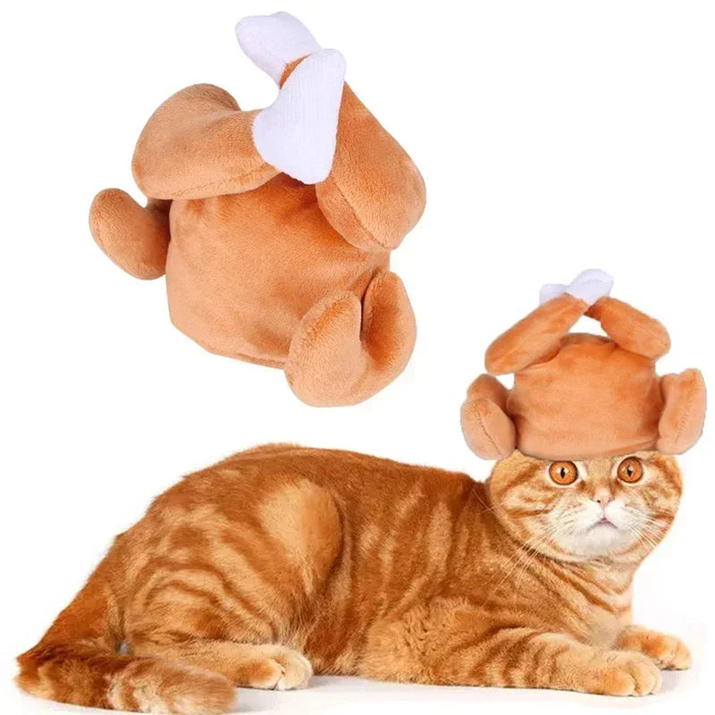 Plush Hat Adjustable Size Dress Up Chicken Leg Headdress