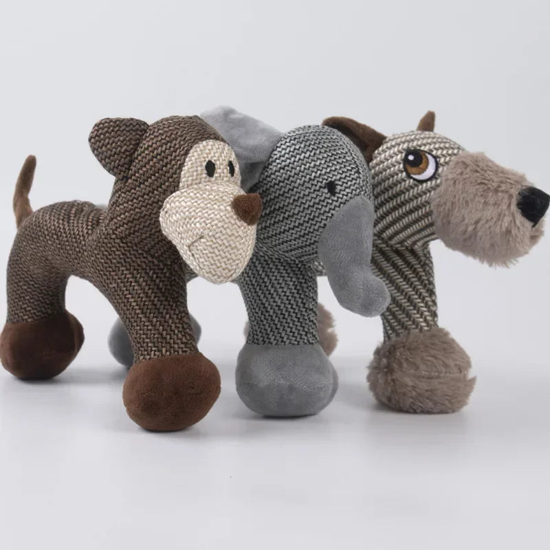 Dog Squeaky Toys Pet Chew Toy, Cute Animal Shape for Puppy, Small Medium Dog