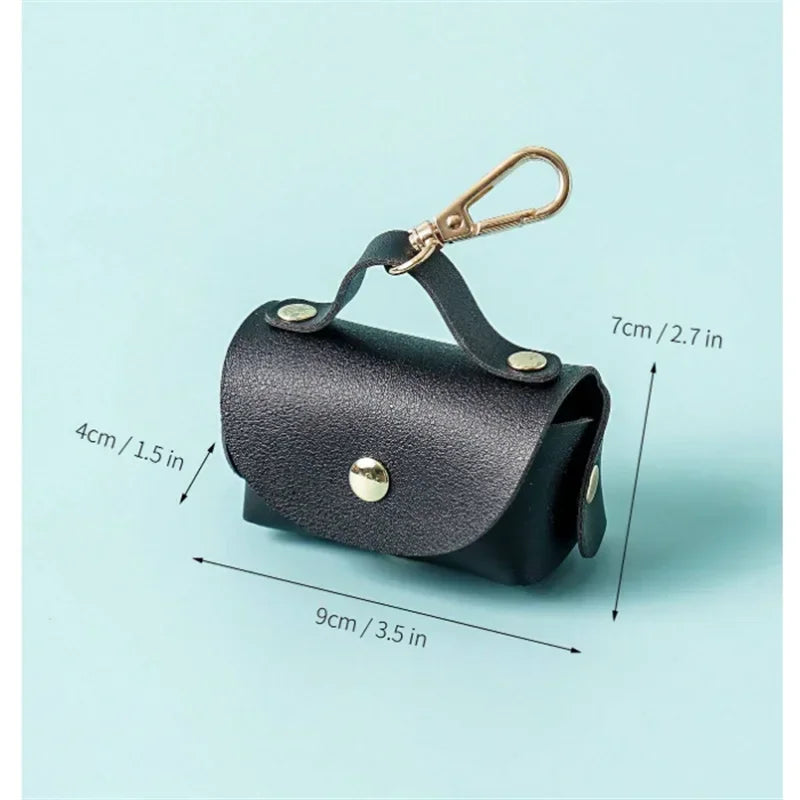 Pet Poop Bag Holder Faux Leather