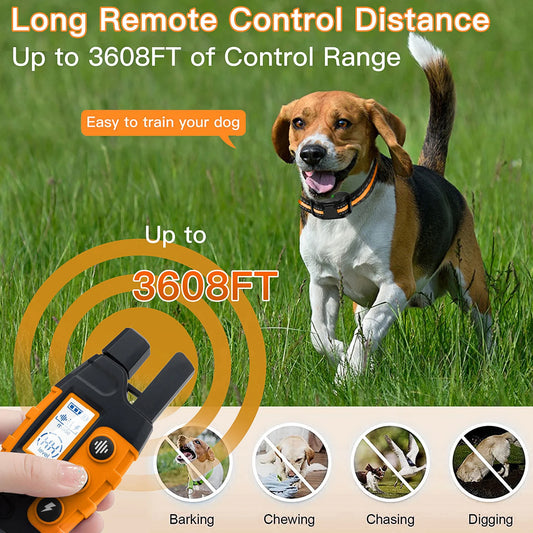 3300Ft Electric Dog Training Collar With Shock / Vibration