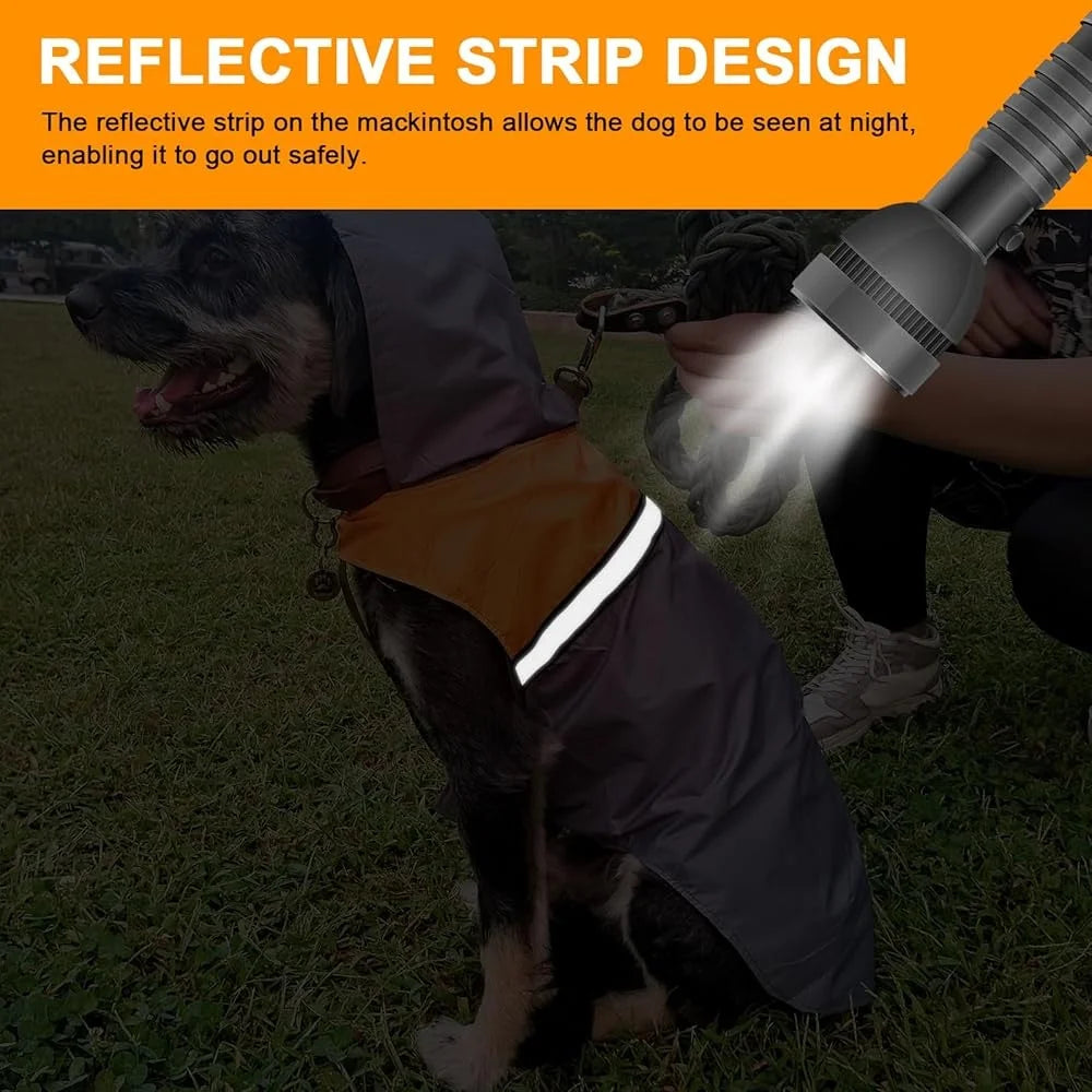 Breathable Reflective Dog Raincoat Waterproof Adjustable Reflective Hooded Jacket Outdoor Activities