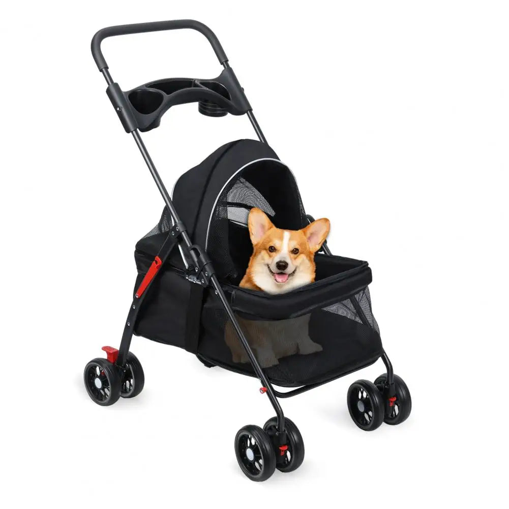 4 Wheels Dog Cat Stroller