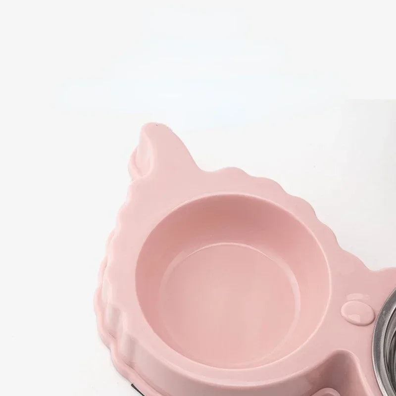 Pet Cute Plastic Food Water Bowls for Cats Dog