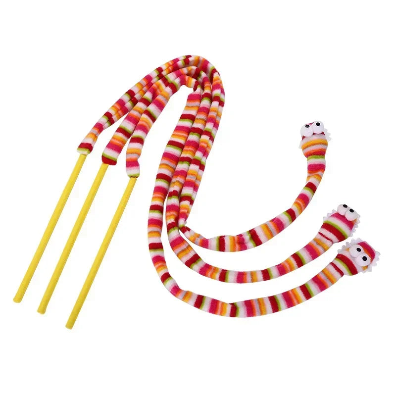 Creative Rainbow Snake Kitten Interactive Toy
