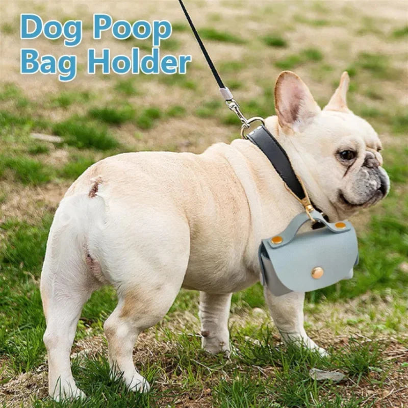 Pet Poop Bag Holder Faux Leather