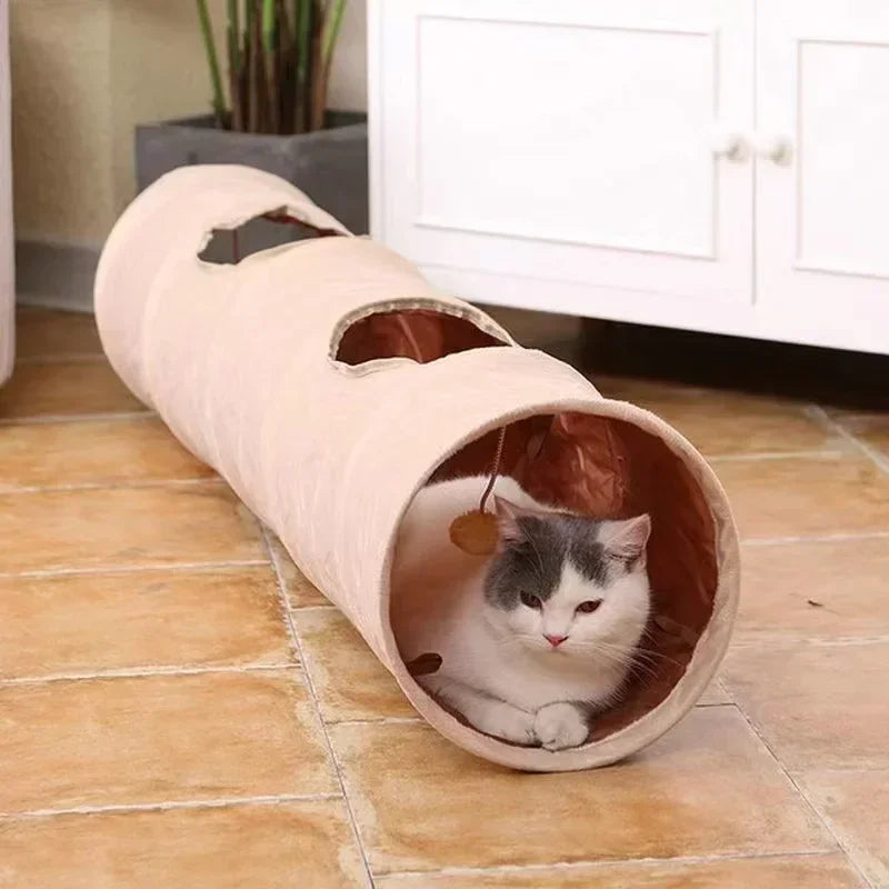 Big Long Cat Tunnel with Ball