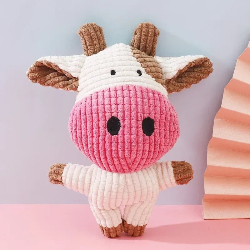 Bite Resistant  Cute Animal Shape Lion Rabbit Squeaky Toys