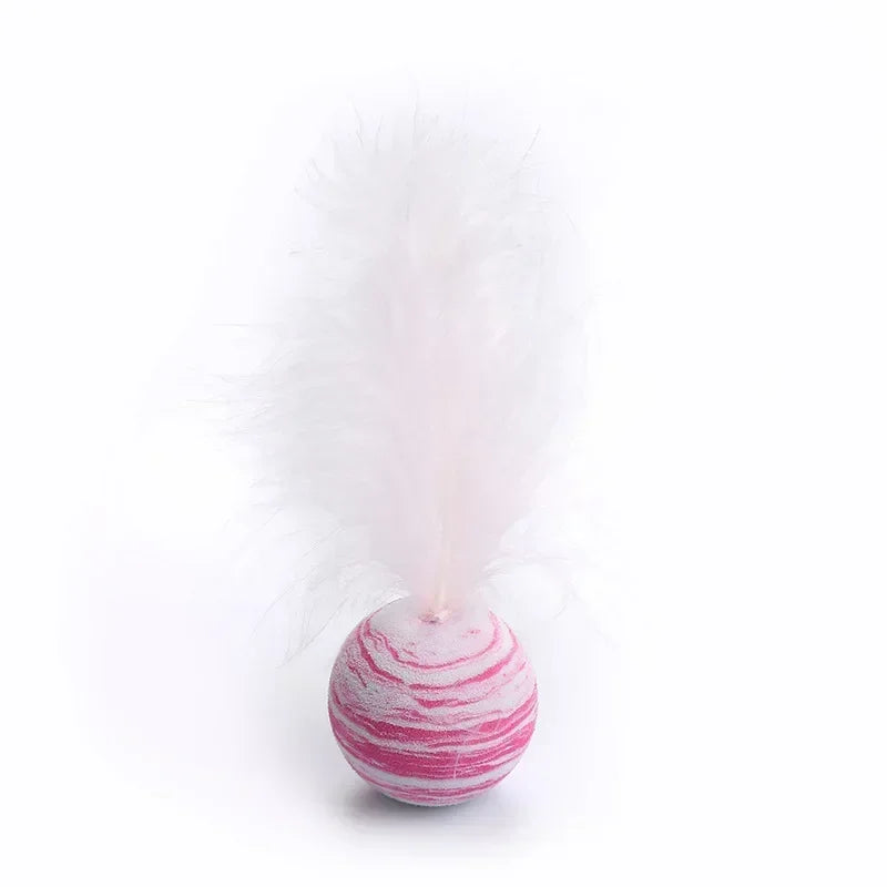 Funny Cat Toy Star Ball, Plus Feather