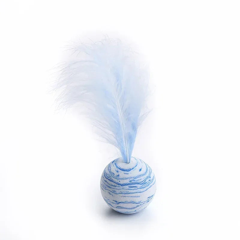 Funny Cat Toy Star Ball, Plus Feather