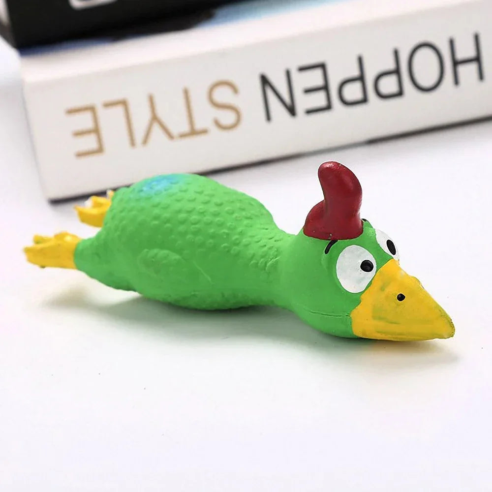 Cute Latex Chicken Shape Pet Squeak Toy for Dog, Cat, Puppy, Simulation Screaming Chicken Squeaker