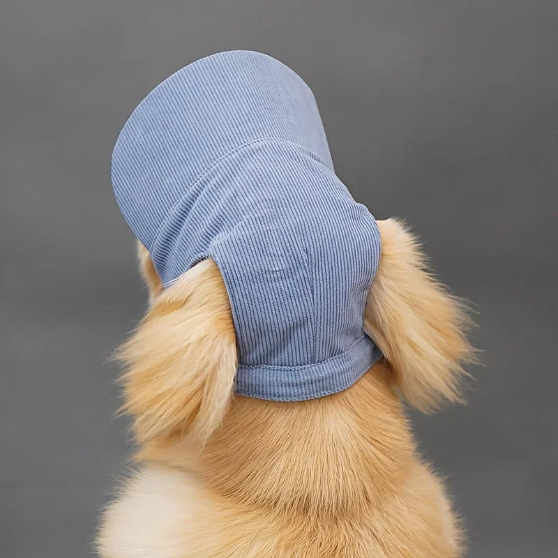 Adjustable Dog Baseball Cap, Soft Breathable Pet Sun Hat with Ear Holes