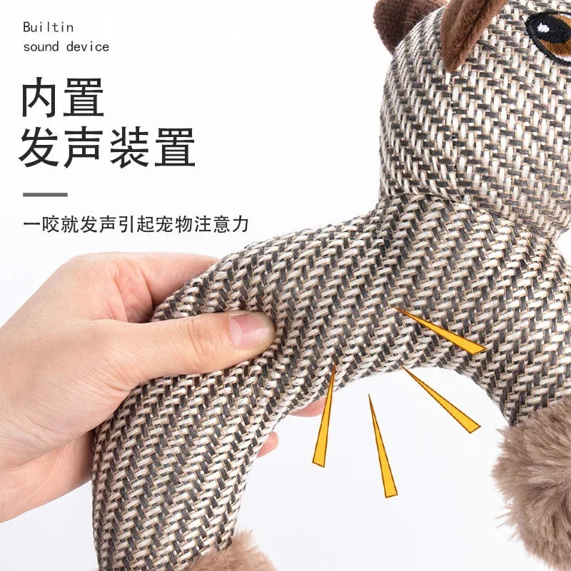 Dog Squeaky Toys Pet Chew Toy, Cute Animal Shape for Puppy, Small Medium Dog