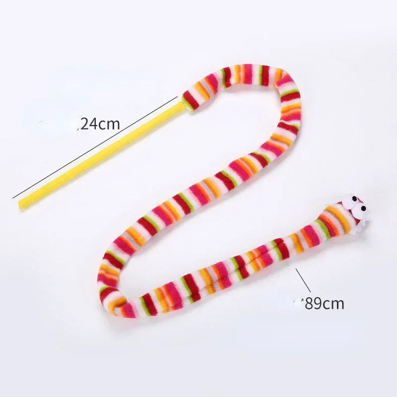 Creative Rainbow Snake Kitten Interactive Toy
