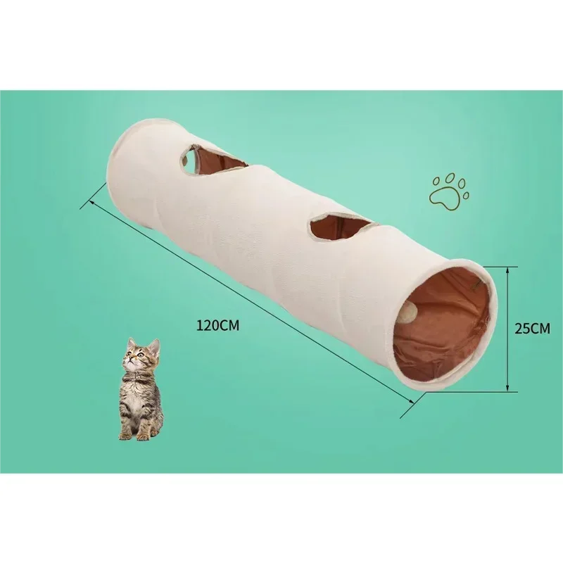 Big Long Cat Tunnel with Ball