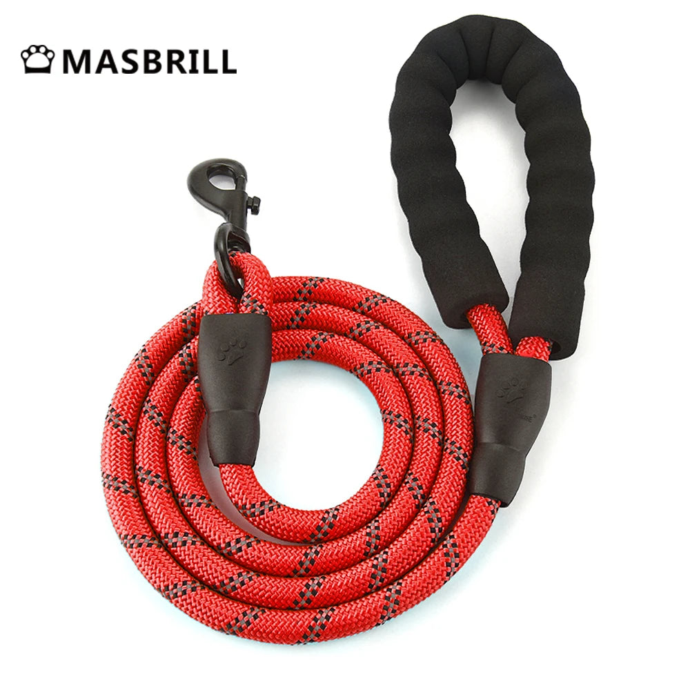 MASBRILL  No Pull Nylon Adjustable Reflective Dog Harness with 2 Metal Leash Hooks