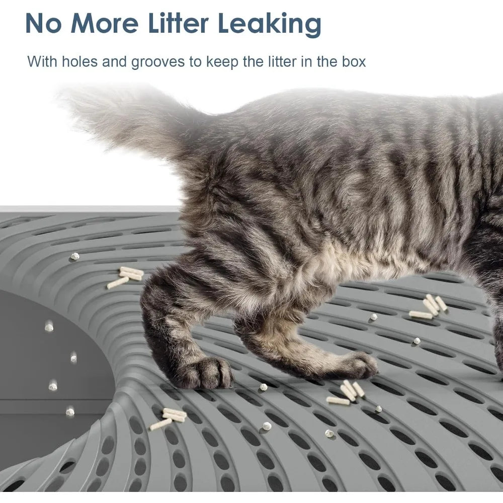 Upgraded Stainless Steel Top Entry Litter Box with Filter Lid
