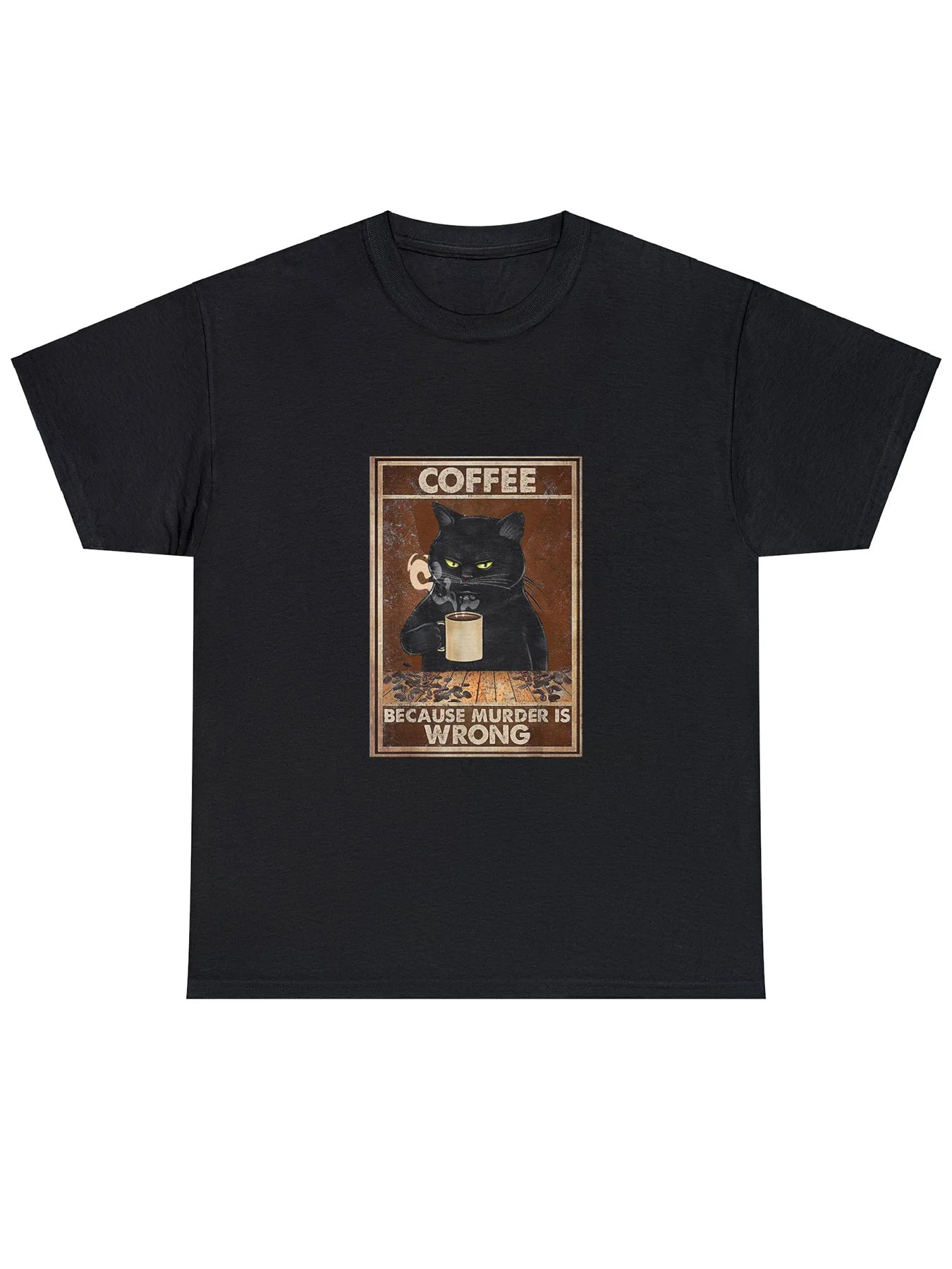 Men's Casual Cotton Unique Cat Print