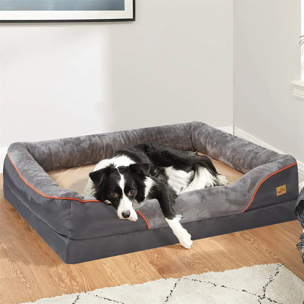 Jumbo Large Orthopedic Dog Bed -Memory Foam