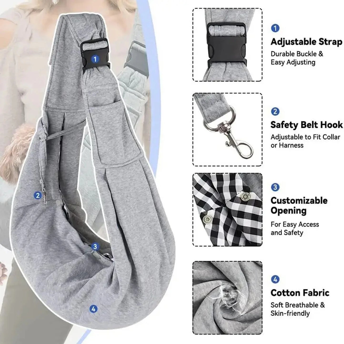 Small pet sling holder