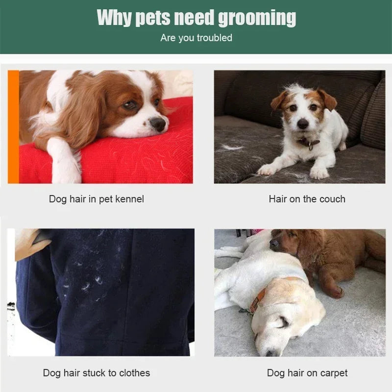 Dog Brush Pet Hair Remover Massage Cat Brush Dog Comb Dog Grooming Dogs Combs Clothes Hair Collector Wool Sticker Pet Supplies