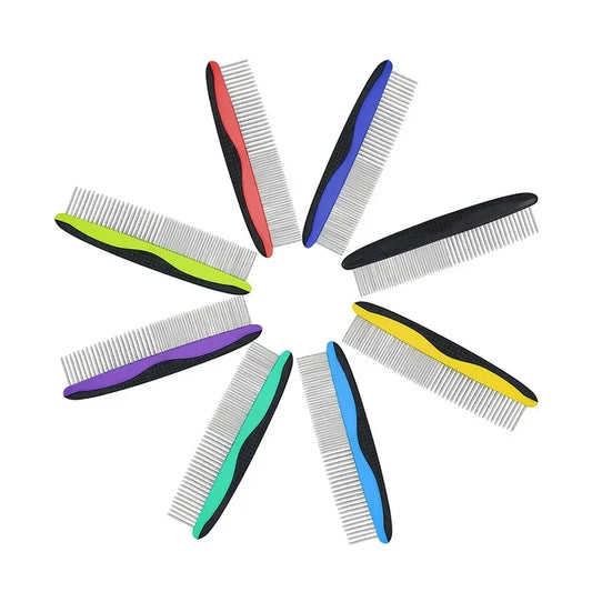 New Pet Comb Stainless Steel  Dense Double Teeth