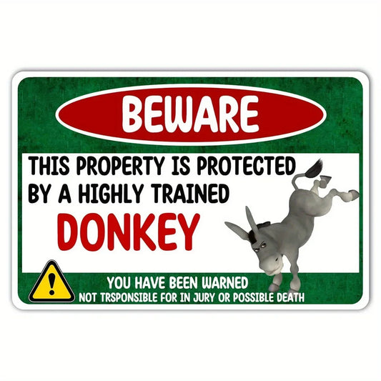 Funny Vintage Warning Metal Sign - 8x12 Inch Aluminum Decor for Home, Garden, Farmhouse & Backyard