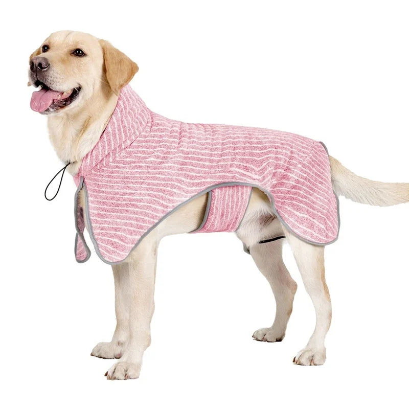 Pet Bathrobe Towel for Large, Medium Dogs Soft, Adjustable