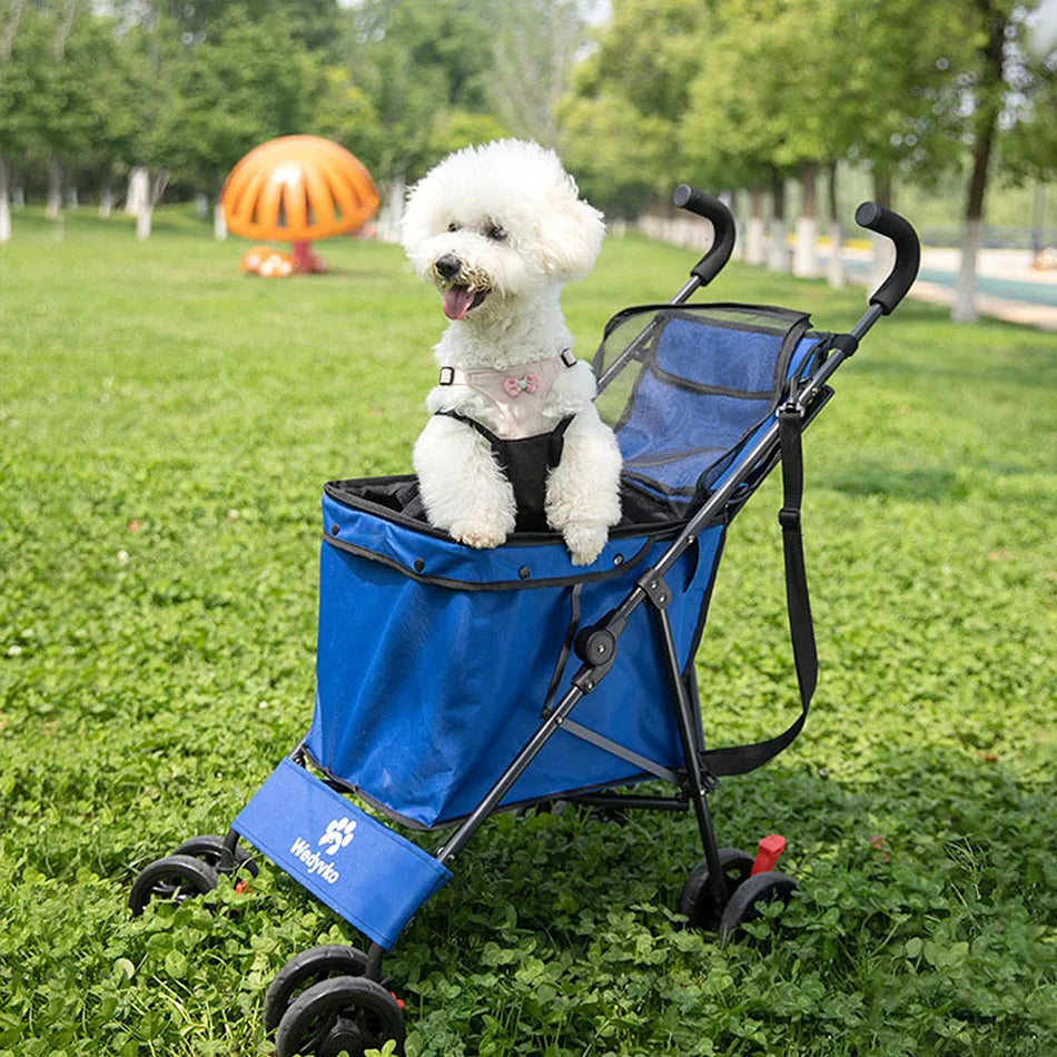 Medium Small Dog Cat  Stroller,  Jogger, Folding Carrier