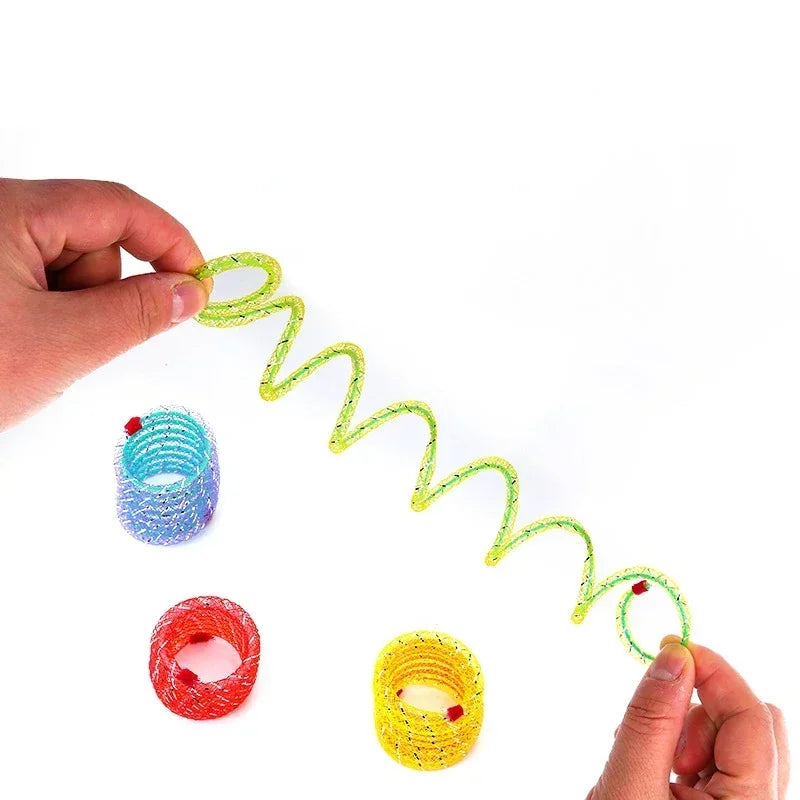 Funny Jumping Spring Toy, Bouncing, Interactive, Spiral Cat Toy