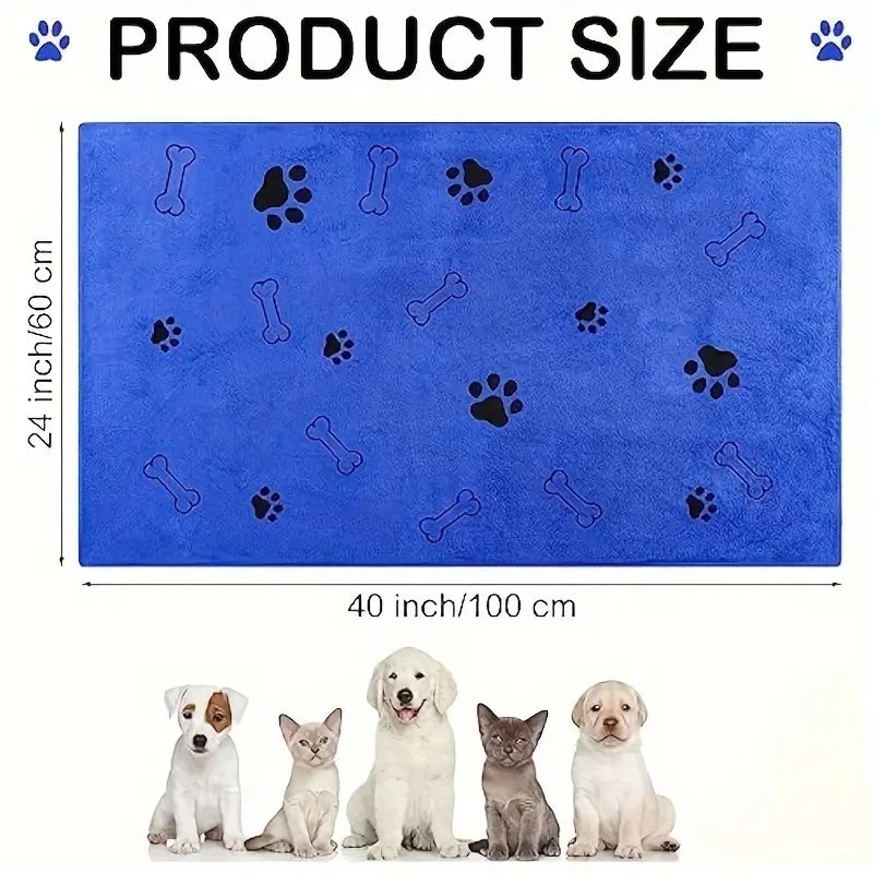 2pcs Soft Microfiber Bath & Grooming Towels For Dogs