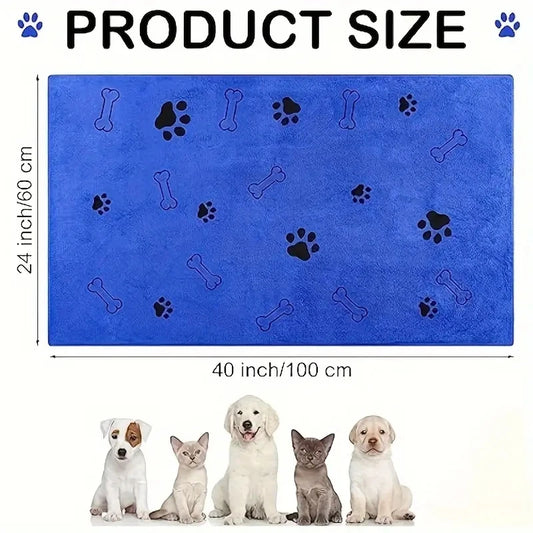 2pcs Soft Microfiber Bath & Grooming Towels For Dogs