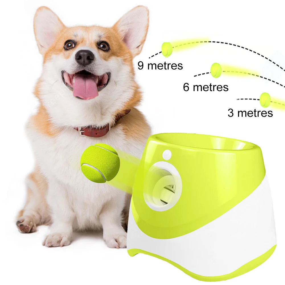 Dog Tennis Ball Launcher Interactive, and Rechargeable.