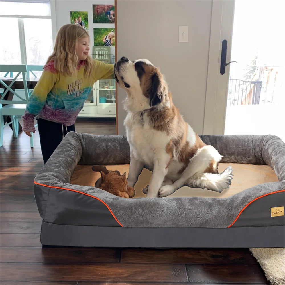 Jumbo Large Orthopedic Dog Bed -Memory Foam