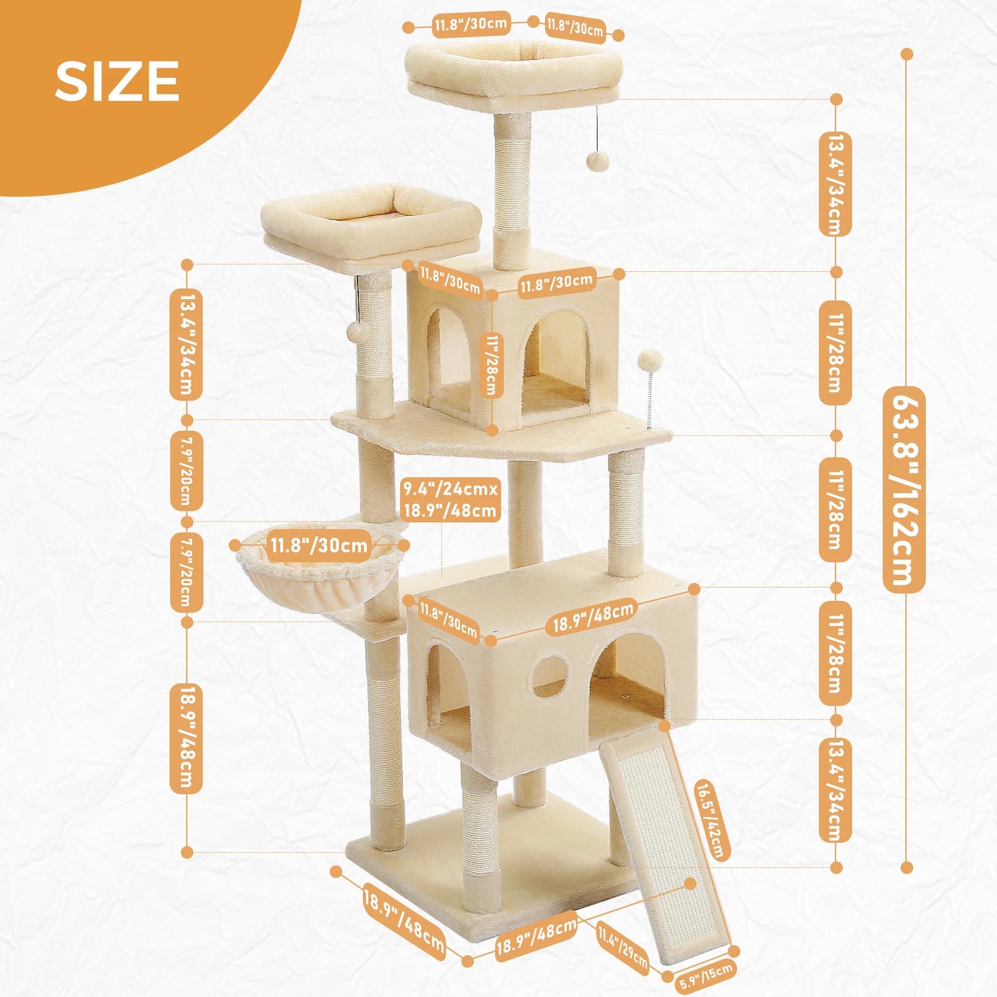 Multi-Level Cat Tree with Large and Comfortable Condo