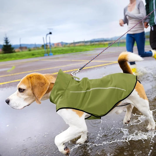 Reflective Dog Raincoat Waterproof Adjustable Lightweight and Breathable