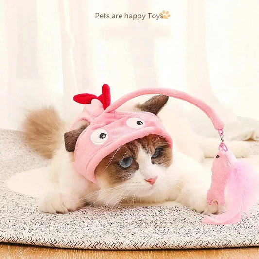 Kitten Fishing Headdress Hat