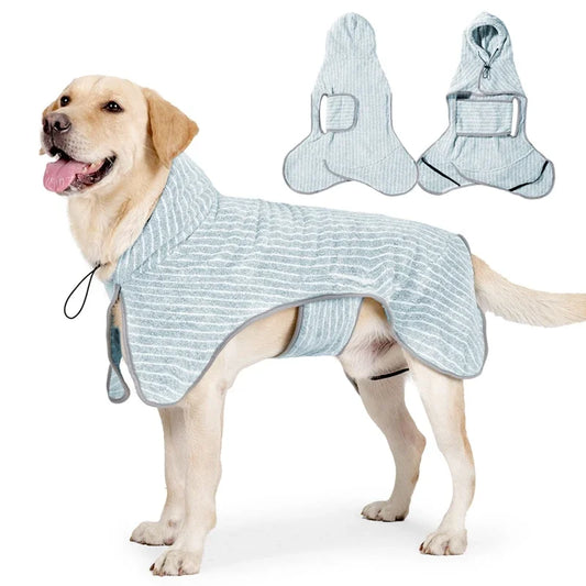 Pet Bathrobe Towel for Large, Medium Dogs Soft, Adjustable