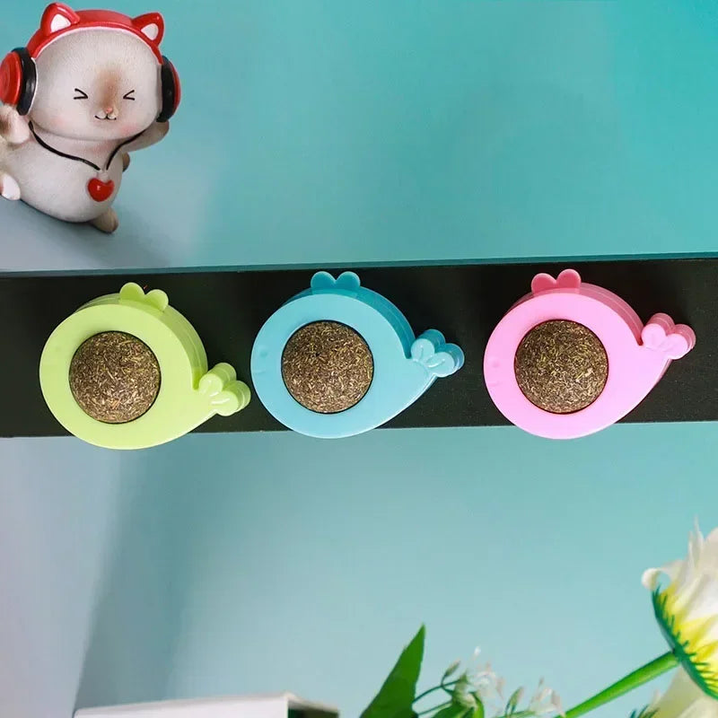 Catnip Wall Licking Ball Spherical Teeth Cleaning