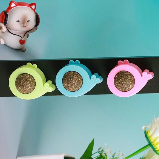 Catnip Wall Licking Ball Spherical Teeth Cleaning