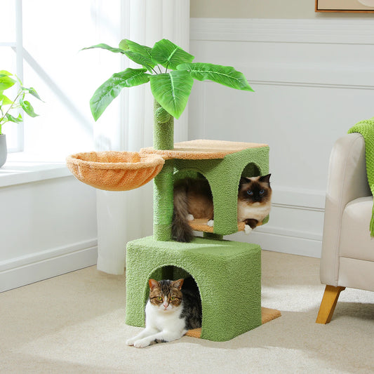 Multi-Level Cactus Cat Tower with Sisal Scratching Posts
