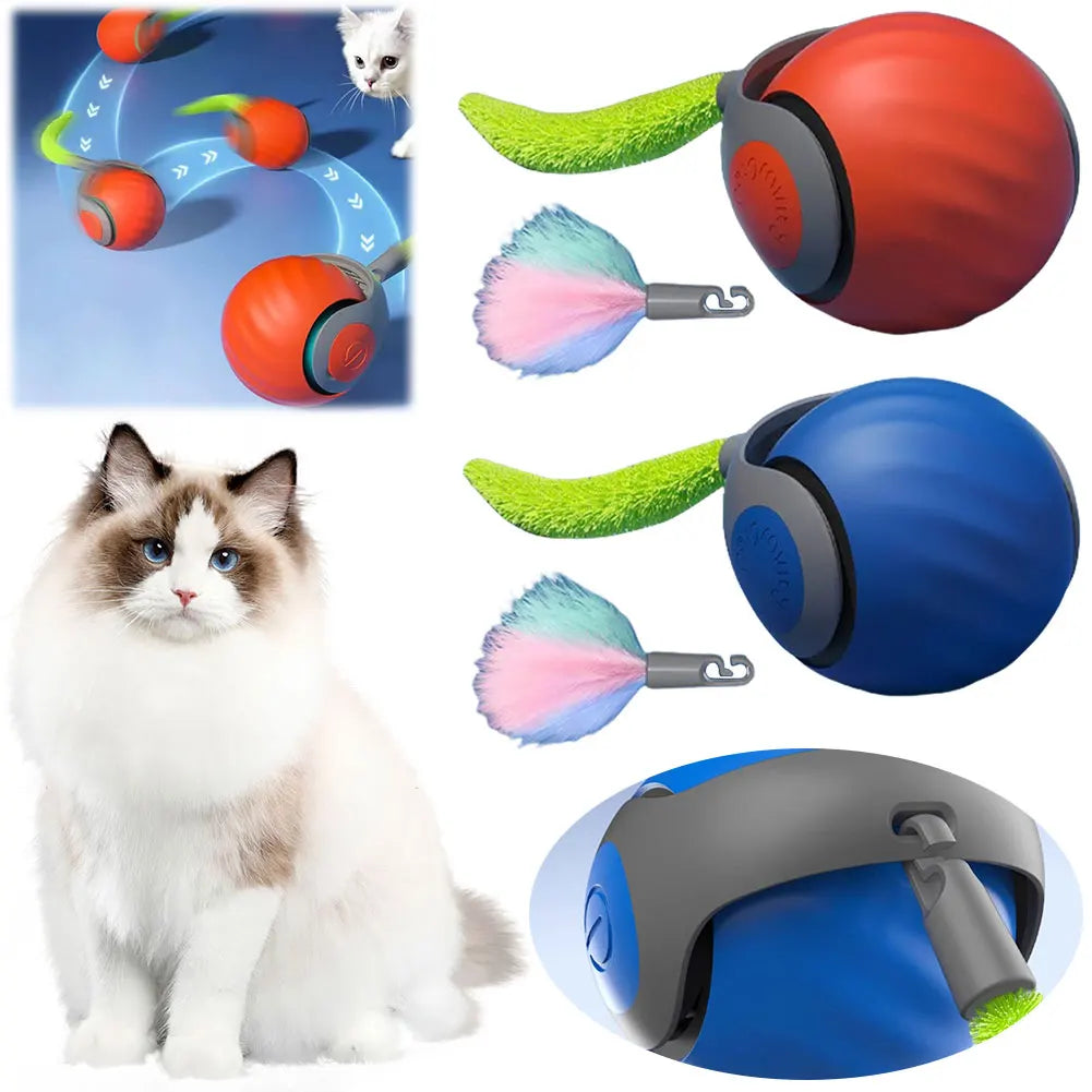 Smart Dog Toy Ball Electronic Interactive Rechargeable Automatic Moving Bouncing for Puppy Cat