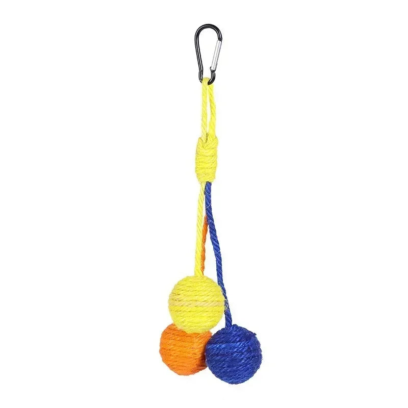 Cat Hanging Sisal Ball, Relieve Boredom, Chewing Scratching Toy