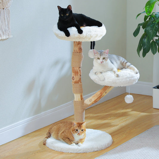 Luxury Cat Flower Tower with Scratching Post and Perches
