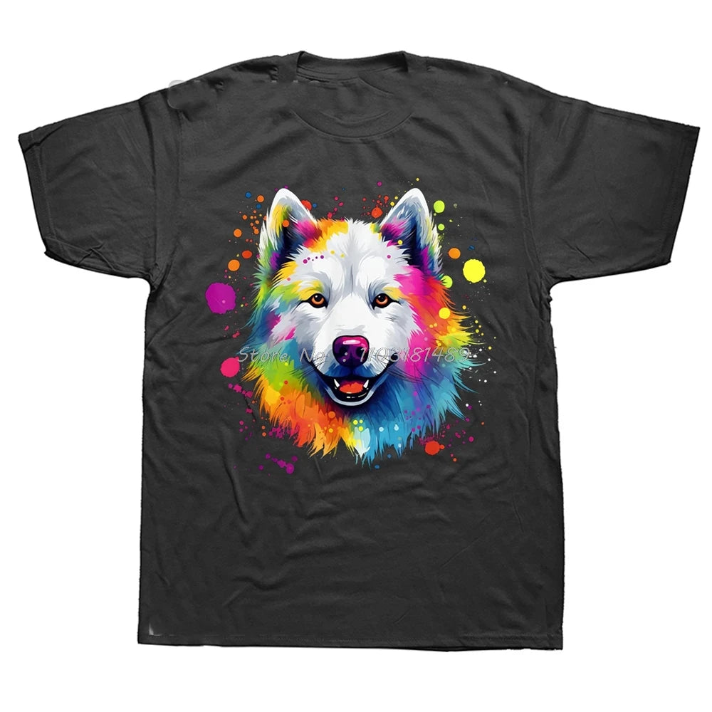 Samoyed Lovers T-shirt Oversized Unisex Streetwear Men's Clothing